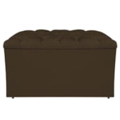 Calçadeira Estofada Liverpool 90 cm Solteiro Suede Marrom - Amarena Móveis