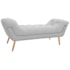 Calçadeira Estofada Veneza 140 cm Casal Corano Branco - Amarena Moveis