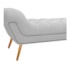 Calçadeira Estofada Veneza 140 cm Casal Corano Branco - Amarena Moveis