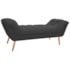 Calçadeira Estofada Veneza 140 cm Casal Corano Cinza - Amarena Moveis