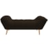 Calçadeira Estofada Veneza 140 cm Casal Corano Marrom - Amarena Moveis