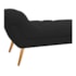 Calçadeira Estofada Veneza 140 cm Casal Corano Preto - Amarena Moveis