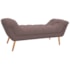 Calçadeira Estofada Veneza 140 cm Casal Linho Rosê - Amarena Moveis