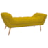 Calçadeira Estofada Veneza 140 cm Casal Suede Amarelo - Amarena Moveis
