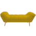 Calçadeira Estofada Veneza 140 cm Casal Suede Amarelo - Amarena Moveis