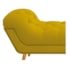 Calçadeira Estofada Veneza 140 cm Casal Suede Amarelo - Amarena Moveis