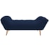 Calçadeira Estofada Veneza 140 cm Casal Suede Azul Marinho - Amarena Moveis