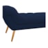 Calçadeira Estofada Veneza 140 cm Casal Suede Azul Marinho - Amarena Moveis