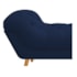 Calçadeira Estofada Veneza 140 cm Casal Suede Azul Marinho - Amarena Moveis
