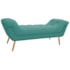 Calçadeira Estofada Veneza 140 cm Casal Suede Azul Tiffany - Amarena Moveis