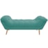 Calçadeira Estofada Veneza 140 cm Casal Suede Azul Tiffany - Amarena Moveis