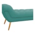 Calçadeira Estofada Veneza 140 cm Casal Suede Azul Tiffany - Amarena Moveis
