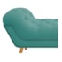Calçadeira Estofada Veneza 140 cm Casal Suede Azul Tiffany - Amarena Moveis