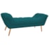 Calçadeira Estofada Veneza 140 cm Casal Suede Azul Turquesa - Amarena Moveis