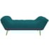 Calçadeira Estofada Veneza 140 cm Casal Suede Azul Turquesa - Amarena Moveis