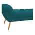 Calçadeira Estofada Veneza 140 cm Casal Suede Azul Turquesa - Amarena Moveis
