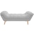 Calçadeira Estofada Veneza 140 cm Casal Suede Branco - Amarena Moveis