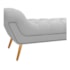 Calçadeira Estofada Veneza 140 cm Casal Suede Branco - Amarena Moveis