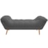 Calçadeira Estofada Veneza 140 cm Casal Suede Cinza - Amarena Moveis