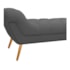 Calçadeira Estofada Veneza 140 cm Casal Suede Cinza - Amarena Moveis
