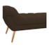 Calçadeira Estofada Veneza 140 cm Casal Suede Marrom - Amarena Moveis