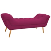 Calçadeira Estofada Veneza 140 cm Casal Suede Pink - Amarena Moveis