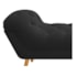 Calçadeira Estofada Veneza 140 cm Casal Suede Preto - Amarena Moveis