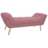 Calçadeira Estofada Veneza 140 cm Casal Suede Rosa Bebê - Amarena Moveis