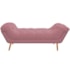 Calçadeira Estofada Veneza 140 cm Casal Suede Rosa Bebê - Amarena Moveis