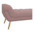Calçadeira Estofada Veneza 140 cm Casal Suede Rosê - Amarena Moveis