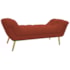 Calçadeira Estofada Veneza 140 cm Casal Suede Terracota - Amarena Moveis