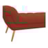 Calçadeira Estofada Veneza 140 cm Casal Suede Terracota - Amarena Moveis