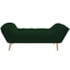 Calçadeira Estofada Veneza 140 cm Casal Suede Verde - Amarena Moveis