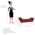 Calçadeira Estofada Veneza 140 cm Casal Suede Vermelho - Amarena Moveis