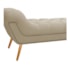 Calçadeira Estofada Veneza 160 cm Queen Size Corano Bege - Amarena Moveis