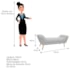 Calçadeira Estofada Veneza 160 cm Queen Size Corano Branco - Amarena Moveis