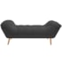 Calçadeira Estofada Veneza 160 cm Queen Size Corano Cinza - Amarena Moveis