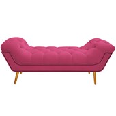 Calçadeira Estofada Veneza 160 cm Queen Size Corano Pink - Amarena Moveis