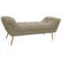 Calçadeira Estofada Veneza 160 cm Queen Size Linho Bege - Amarena Moveis