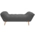 Calçadeira Estofada Veneza 160 cm Queen Size Linho Cinza Escuro - Amarena Moveis