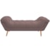 Calçadeira Estofada Veneza 160 cm Queen Size Linho Rosê - Amarena Moveis