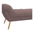 Calçadeira Estofada Veneza 160 cm Queen Size Linho Rosê - Amarena Moveis
