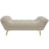 Calçadeira Estofada Veneza 160 cm Queen Size Suede Bege - Amarena Moveis