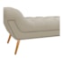 Calçadeira Estofada Veneza 160 cm Queen Size Suede Bege - Amarena Moveis