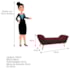 Calçadeira Estofada Veneza 160 cm Queen Size Suede Bordô - Amarena Moveis