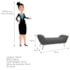 Calçadeira Estofada Veneza 160 cm Queen Size Suede Cinza - Amarena Moveis