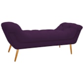 Calçadeira Estofada Veneza 160 cm Queen Size Suede Roxo - Amarena Moveis