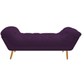 Calçadeira Estofada Veneza 160 cm Queen Size Suede Roxo - Amarena Moveis