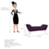 Calçadeira Estofada Veneza 160 cm Queen Size Suede Roxo - Amarena Moveis