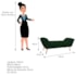 Calçadeira Estofada Veneza 160 cm Queen Size Suede Verde - Amarena Moveis